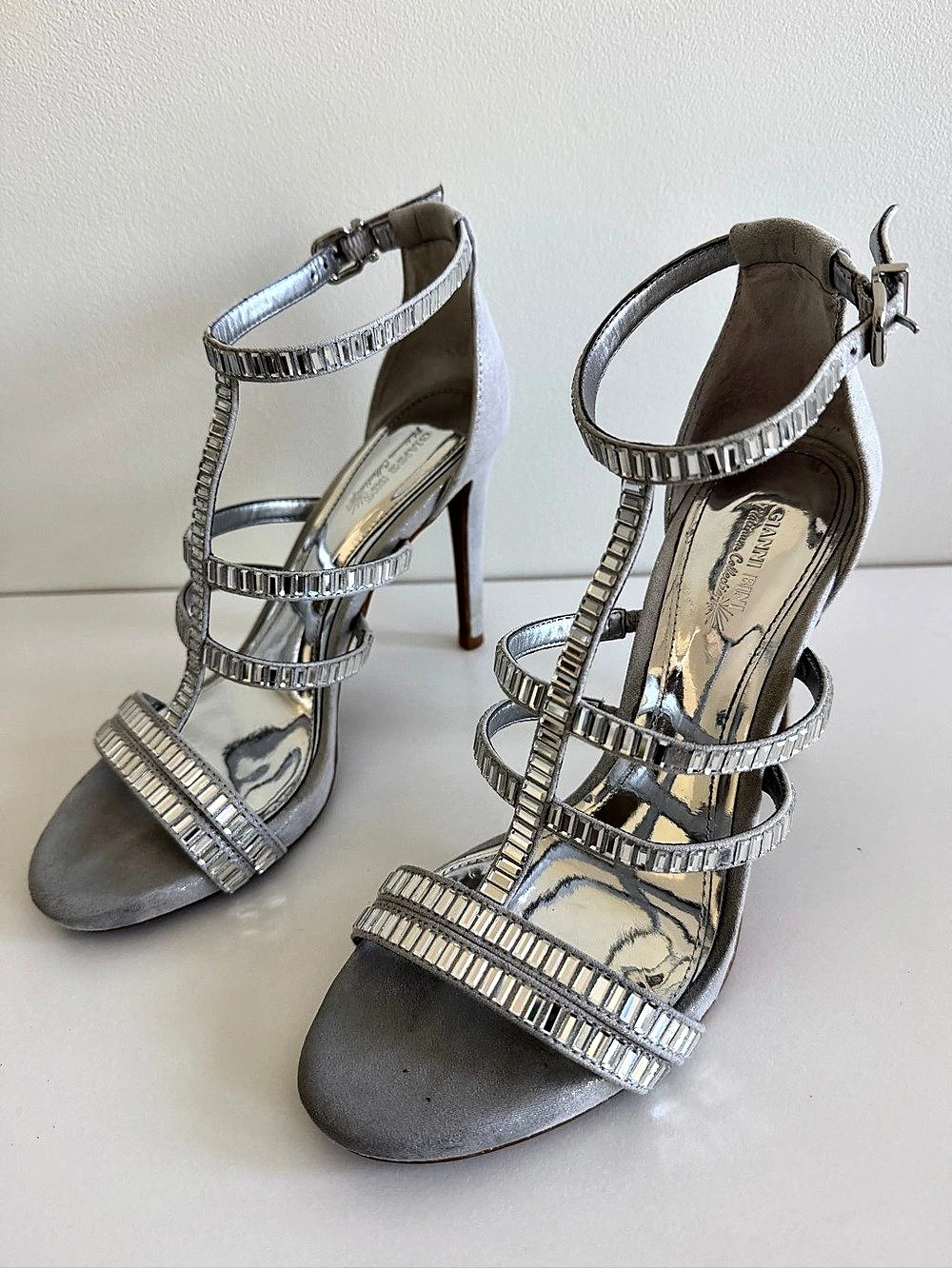 Gianni Bini Gemma Rhinestone Heels in Silver US 6.5 NWT